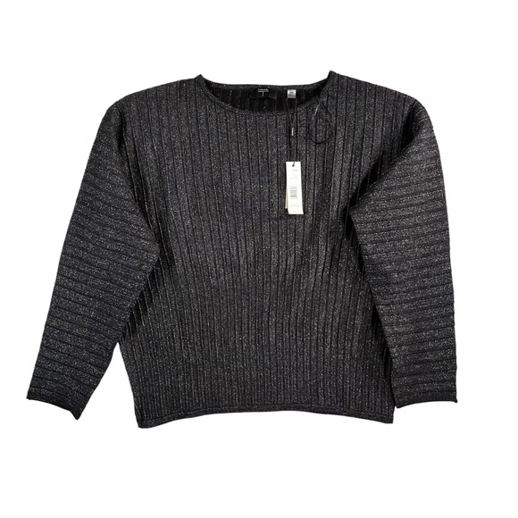 Tahari NWT Women's Black Long‎ Sleeve Sweater Size Medium - Picture 1 of 9